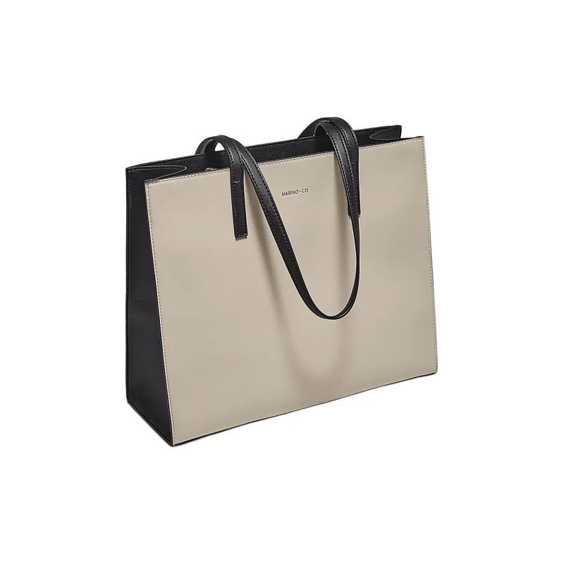Marino Orlandi Synthetic Leather Tote Handbag Shoulder Bag Large Size Women's Black Red/Gray White Black-5