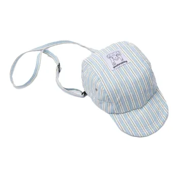 GOOD FOR NOTHING Cotton Hats & Caps Bag, Shoulder Bag, Crossbody Bag Small Size Women's Light Blue Stripes