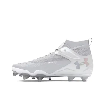 Under Armour Slip Resistant Breathable Mid Top Training Shoes Men's Silver Gray