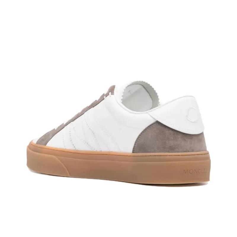 Moncler Monaco Low Top Skateboard Shoes 3cm Women's White-4