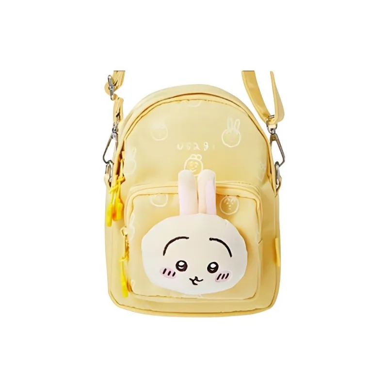 MINISO Polyester Crossbody Bag, Shoulder Bag Unisex Pink/Blue/Yellow-5
