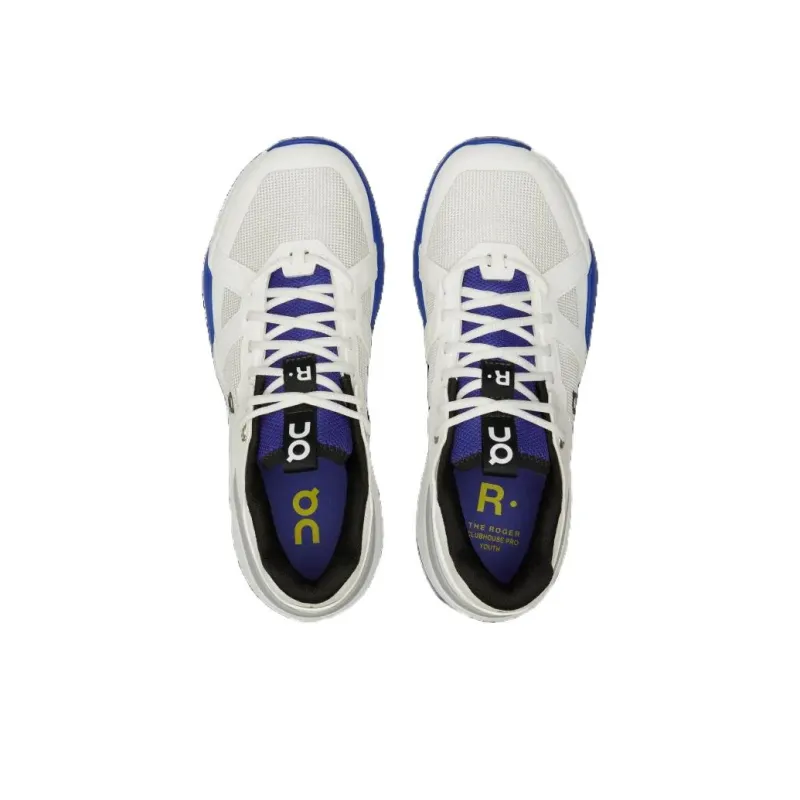 On Anti Slip Wear Resistant Low Top Kids' Training Shoes White Blue Teenagers-2