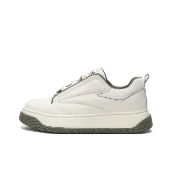 JEEP SPIRIT Skateboard Shoes Men Low Top Polar White