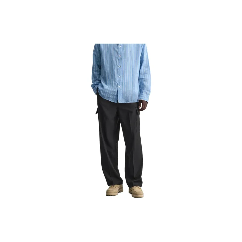 ZARA Cargo Pants Men Black-2