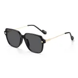 Black Gold Frame with Polarized Photochromic Lens-Day-Night Dual Use