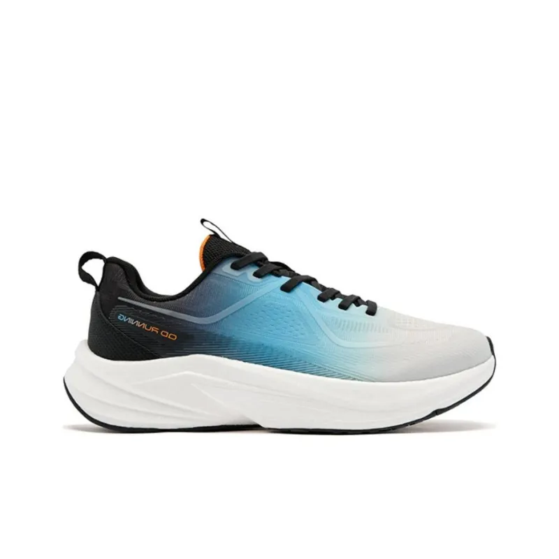 QIAODAN Wear-resistant Non-slip And Breathable Low-Top Casual Running Shoes Men's White Blue-1