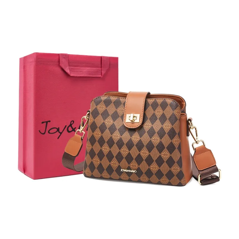 Joy&Mario PVC Fashion Minimalist Style Casual Commute Bag Regular Women's Khaki/Caramel Coffee-5