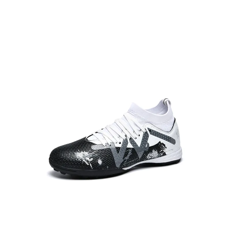 Kuding Soccer Shoes Unisex Low Top Pink/White Gray/White/Neon Green-41