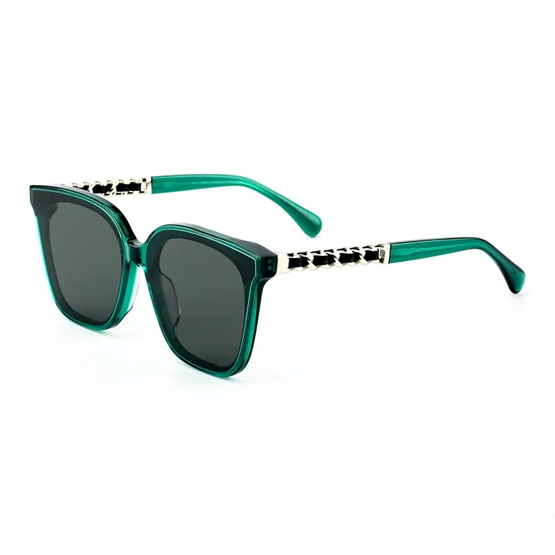 SUPER SUNG Plate And Metal Square Sunglasses Unisex-4