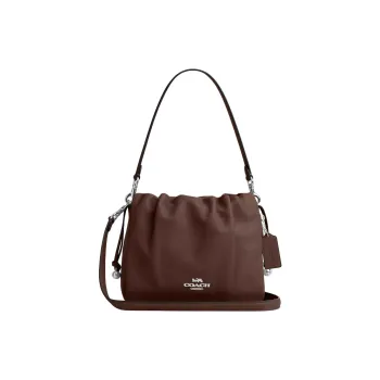 COACH Smooth Leather Crossbody Bag Shoulder Bag Small Size Women's Maple