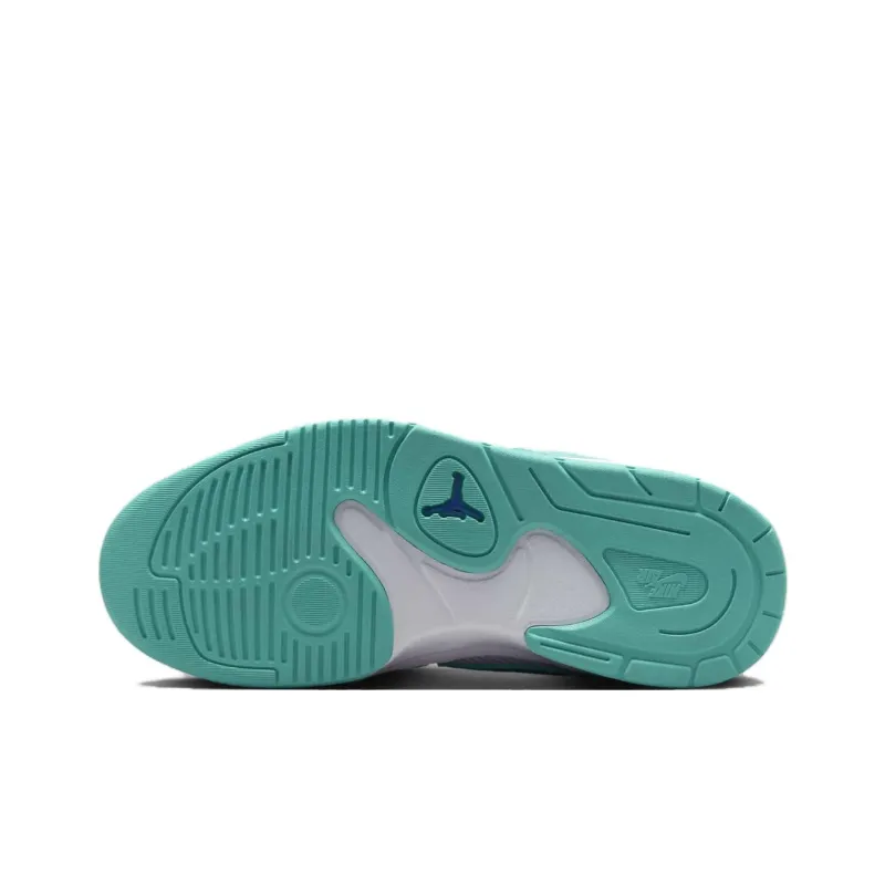 Jordan Stadium 90 Anti Slip Wear Resistant Low Top Kids' Running Shoes White Green Blue Unisex-4