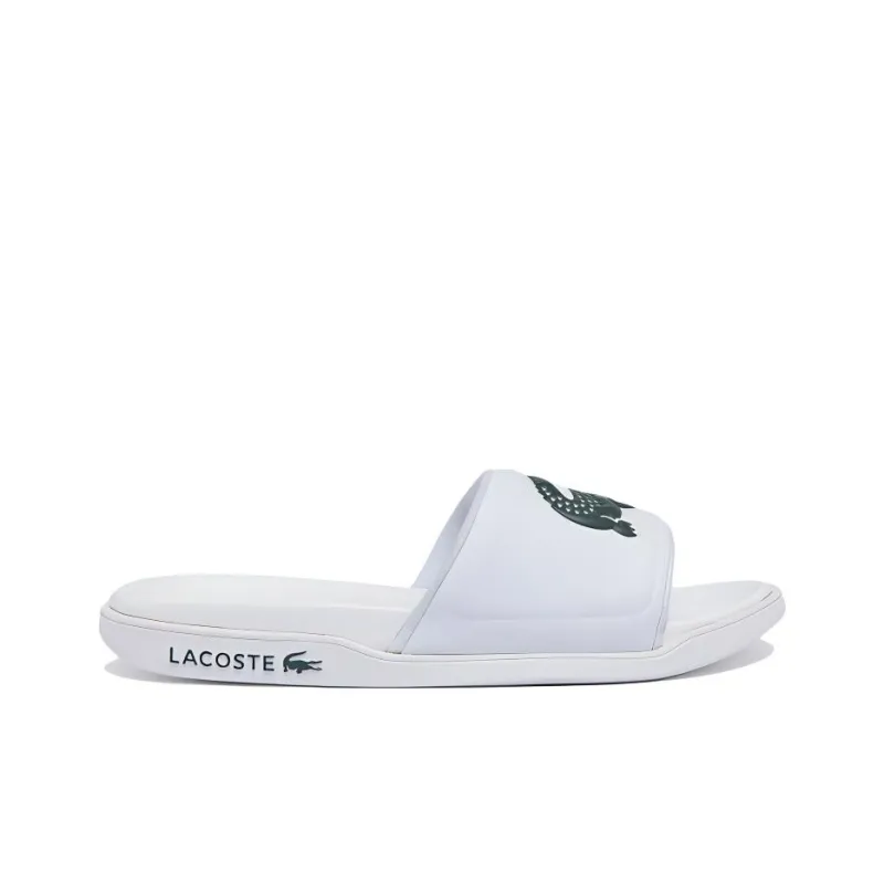 LACOSTE Slide Slippers Men's White/Dark Green-1