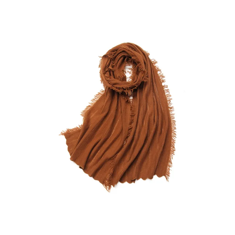 NAME.S 100% Cashmere Knit Scarves Unisex Earth Tone Series Box Shopping Bag-3