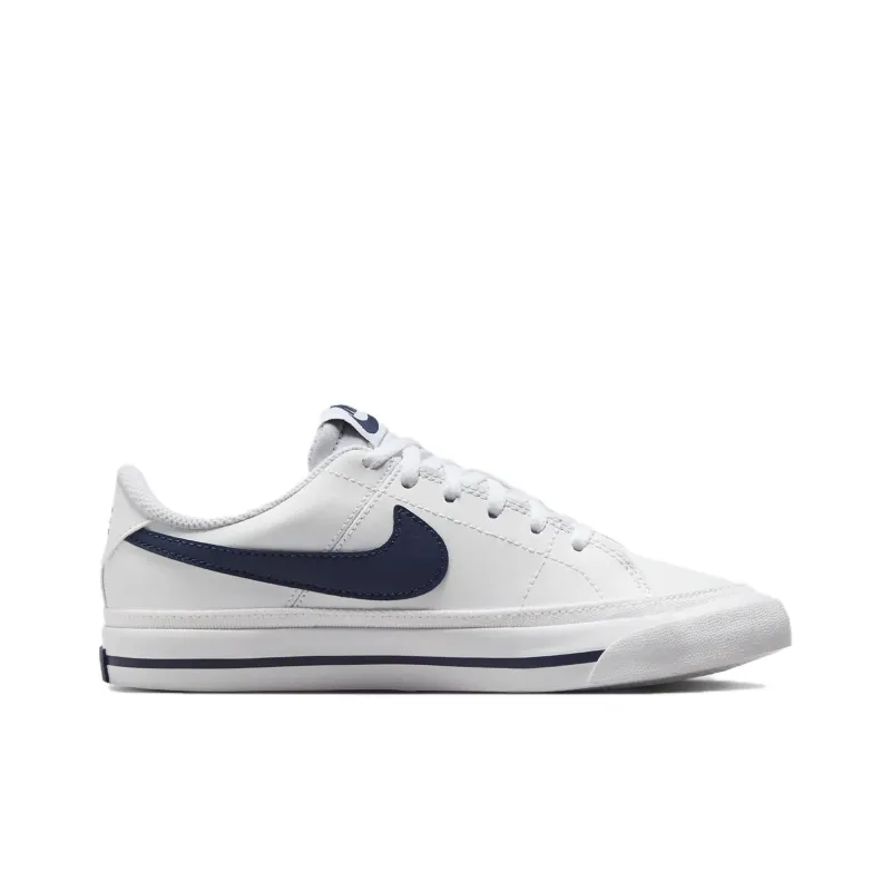 Nike Court Legacy Low Top Kids' Skateboarding Shoes White Blue Unisex-1
