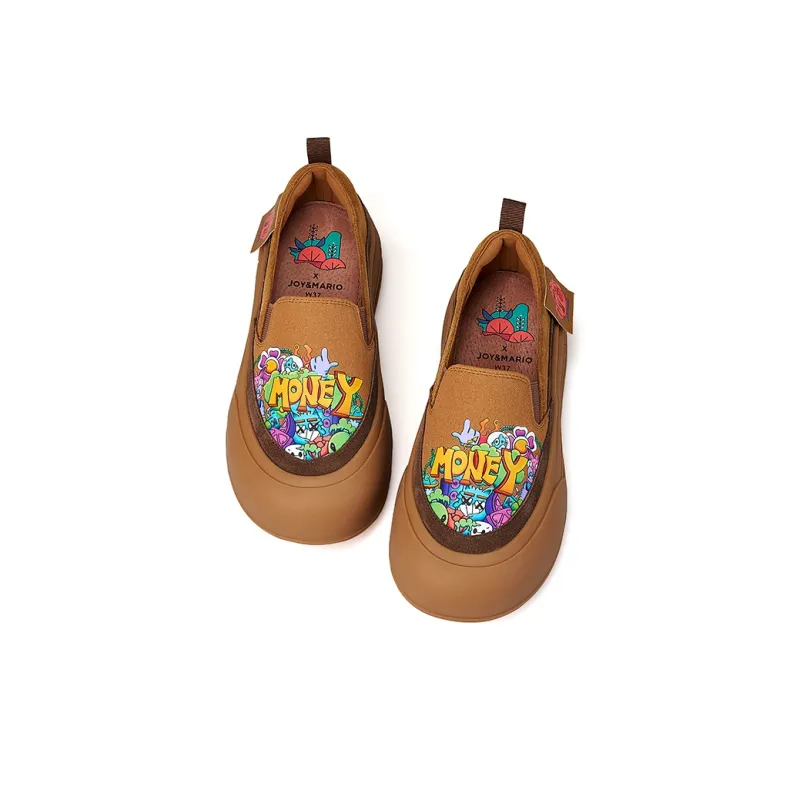 Joy&Mario Loafers Women's Camel/Light Gray/Yellow-2