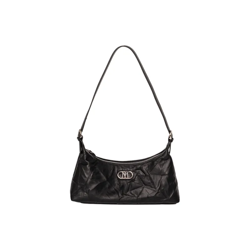 OMI Synthetic Leather Shoulder Bag Small Size Women's Black/White/Khaki/Pink-0