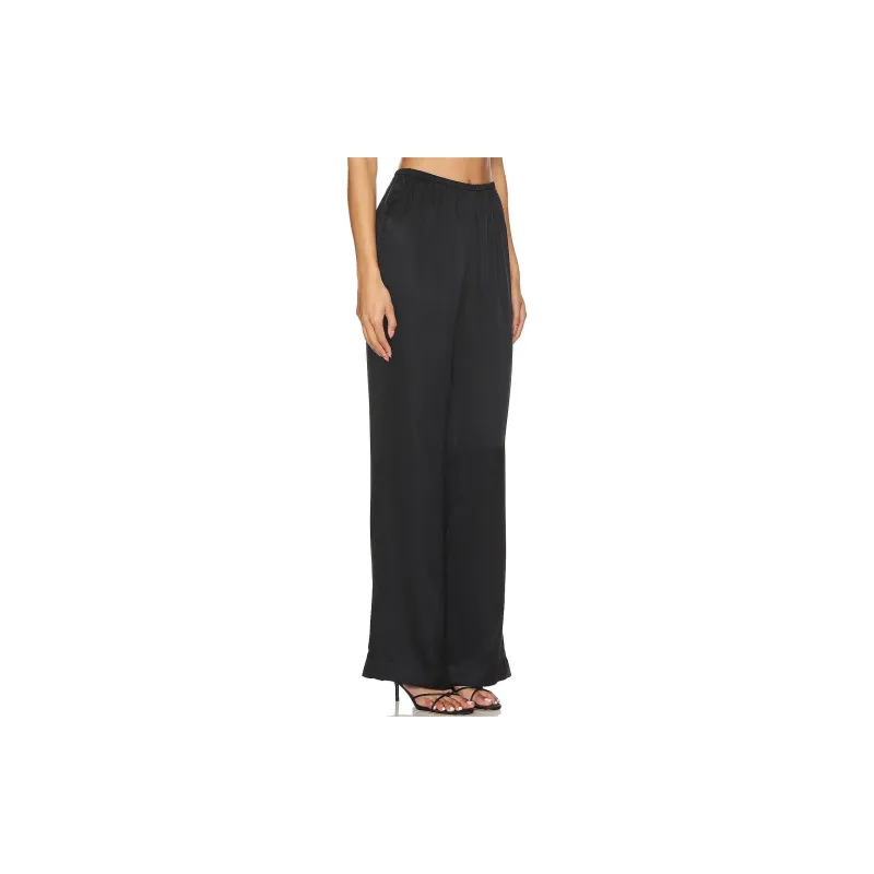Anine Bing Aden Wide-Leg Elastic Waist Trousers-2