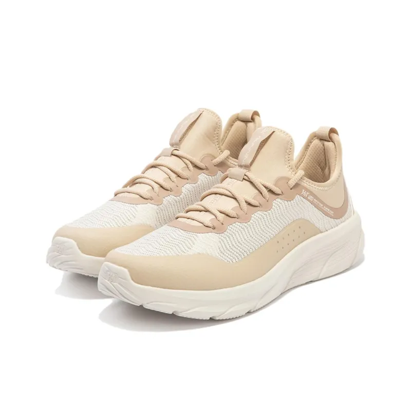 361° Abrasion Resistant Slip Resistant Low Top Casual Running Shoes Men's Beige-2