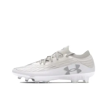 Under Armour MAGNETICO ELITE 4 FG Rubber Long Studs Anti Slip Wear Resistant Soccer Shoes Unisex White
