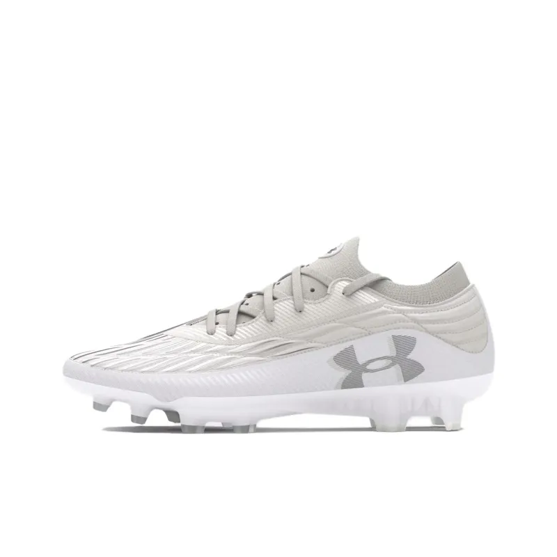 Under Armour MAGNETICO ELITE 4 FG Firm Ground Anti Slip Wear Resistant Soccer Shoes Unisex White-0