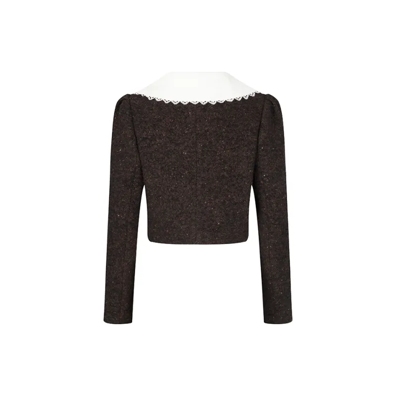 HERLIAN Velvet feel Coat Women's Brown-1
