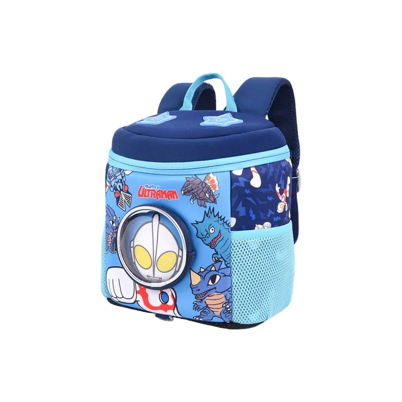 YOME Ultraman Neoprene Fabric With Migration Strap Bucket Styling Backpack Small Size Kids' Royal Blue/Red-1