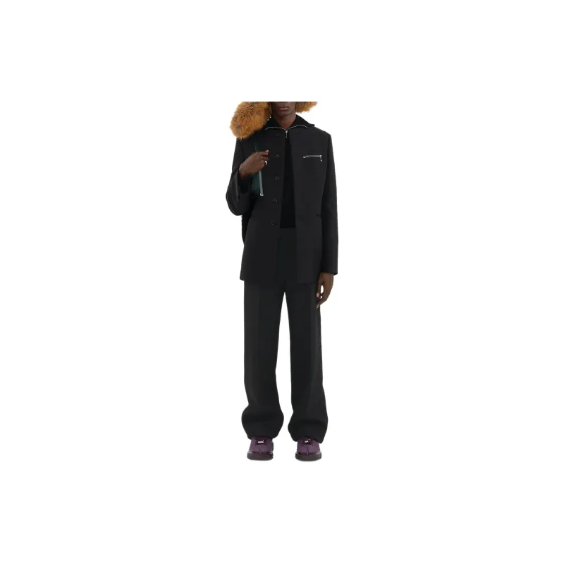 Burberry Straight Leg Wool Trousers-1