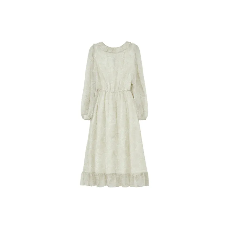 ARIADNAW STUDIO Long Sleeved Dresses Women's Green Palace Print-1