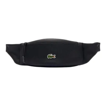 LACOSTE Polyurethane One Shoulder Crossbody Fanny Pack Regular Men's Black