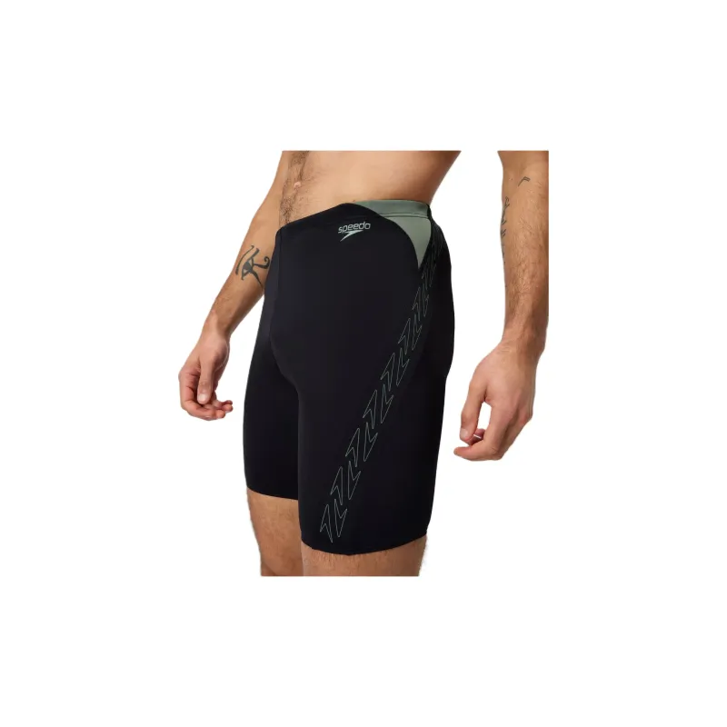 Speedo Adult Pace Cap Black Swimming Shorts Men Gray-3