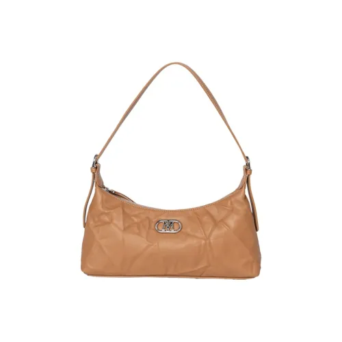 OMI Synthetic Leather Shoulder Bag Small Size Women's Black/White/Khaki/Pink