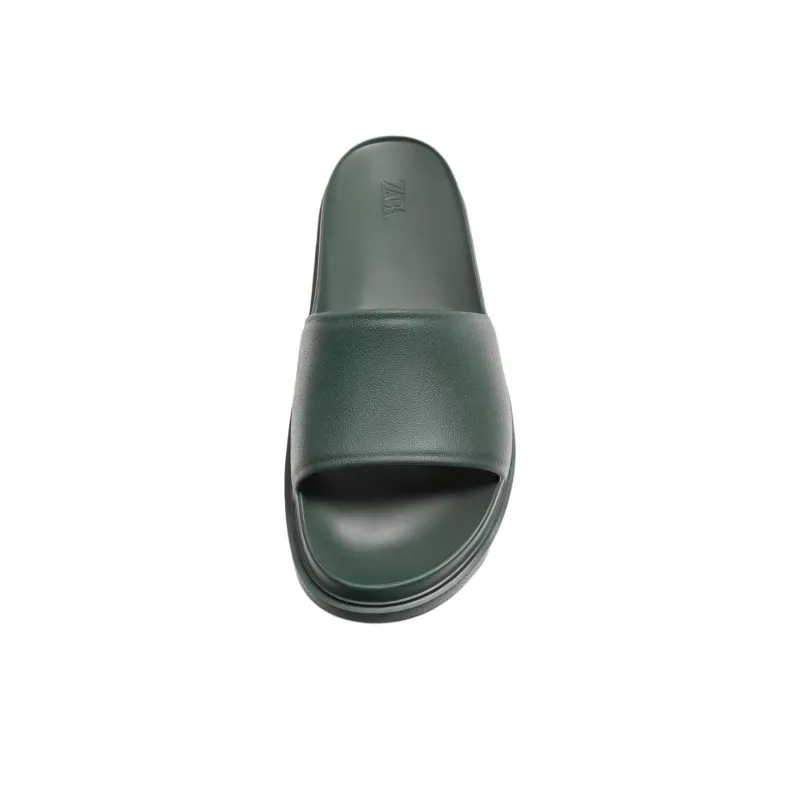 ZARA EVA Abrasion-Resistant Slide Slippers Men's Green-3