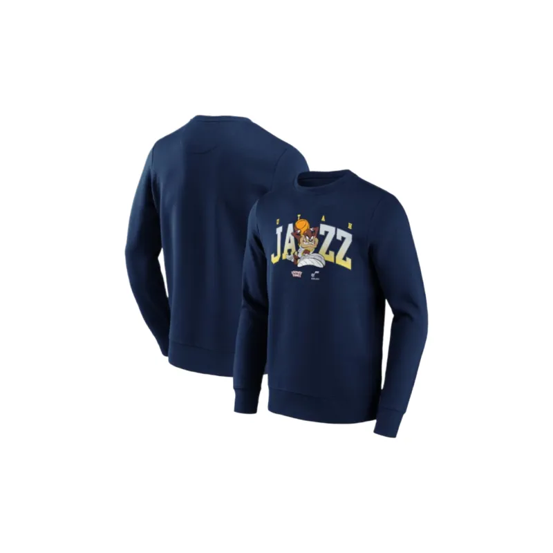 NBA x Fanatics Utah Jazz Utah Jazz Looney Tunes Taz Graphic Crew Sweatshirt Sweatshirt Men's Blue-2