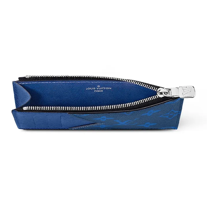 LOUIS VUITTON Coin Card Holder Monogram Pacific Taiga Blue-3