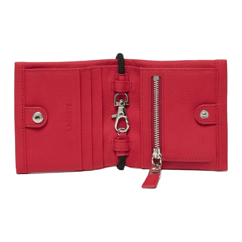 LACOSTE Polyurethane Wallet Mini Women's Red-3