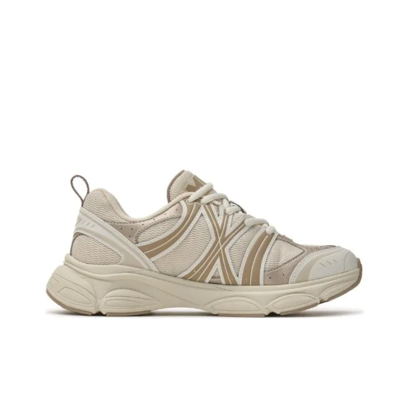MLB New York Yankees Anti Slip Wear Resistant Low Top Running Shoes Unisex Beige-1