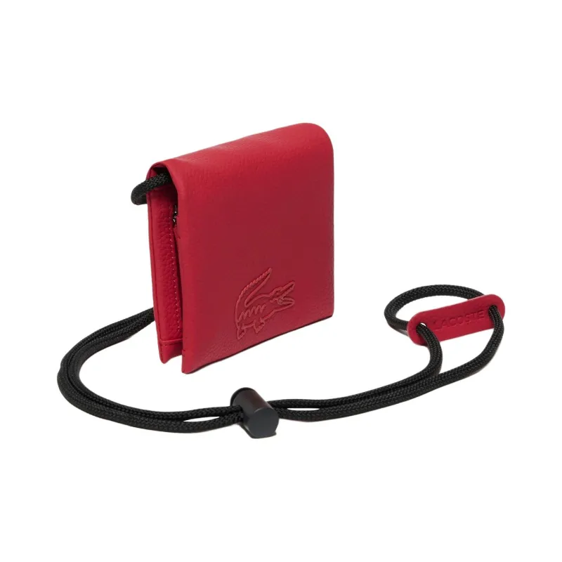LACOSTE Polyurethane Wallet Mini Women's Red-1