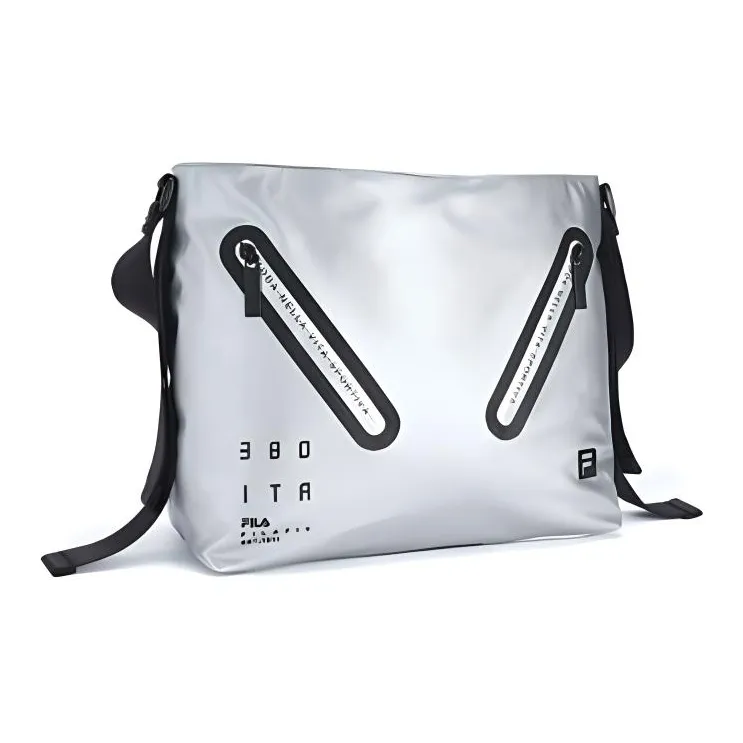 FILA Fabric Crossbody Bag, Shoulder Bag Unisex Metal Silver-1