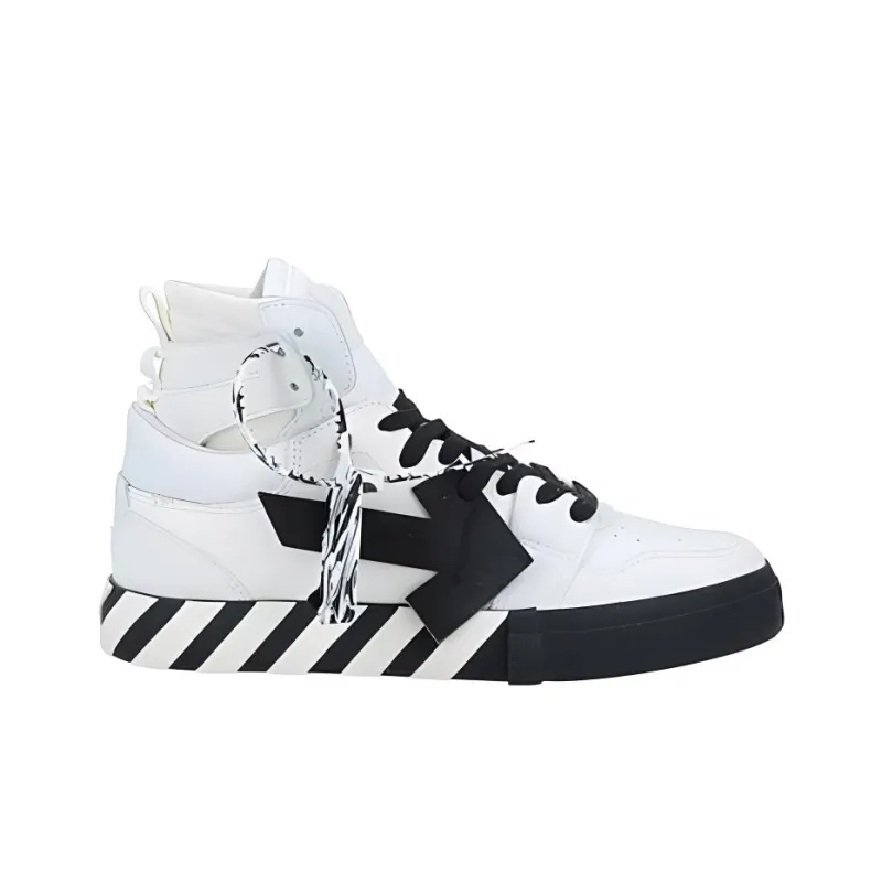 OFF WHITE Vulcanized Hi Top White Black-1
