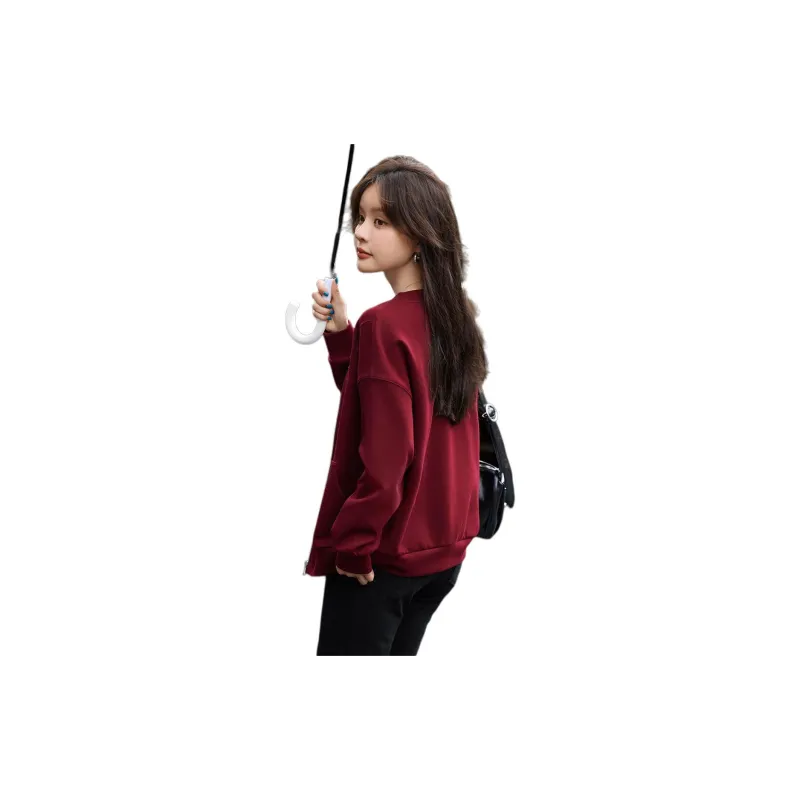 Mo Han Yi Mei Sweatshirt Women's Burgundy-1