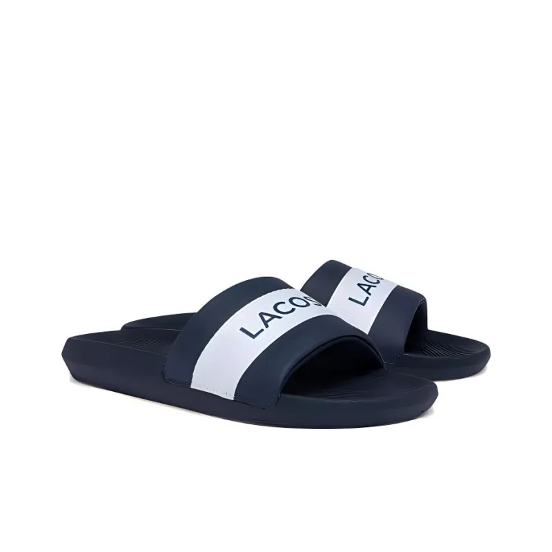 LACOSTE Slide Slippers Men's Marine Blue/White-2