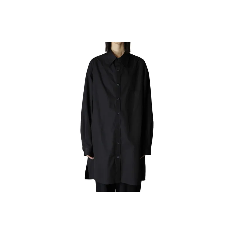 Yohji Yamamoto Long-sleeved Buttoned Cotton Shirt-2