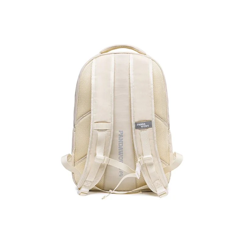 HLA Panda Wowo Series Polyester Backpack Laptop Bag Backpack Unisex Light Khaki/Black-2