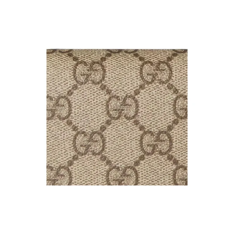 GUCCI Coated Canvas Wallet Mini Unisex Beige & Dark Brown-6