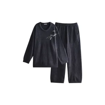 Same Language Pajama Set Men's Feather Black