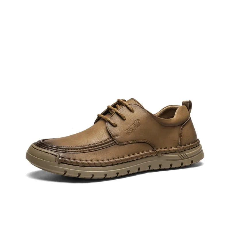 G.N.SHIJIA Men's Casual Shoes Men Low Top Black/Yellow-7