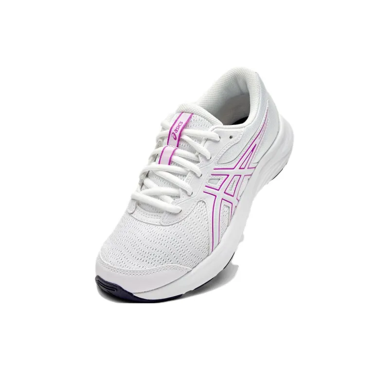 Asics Anti-Slip Wear-Resistant Low-Top Kids' Running Shoes White Purple Teenagers-2