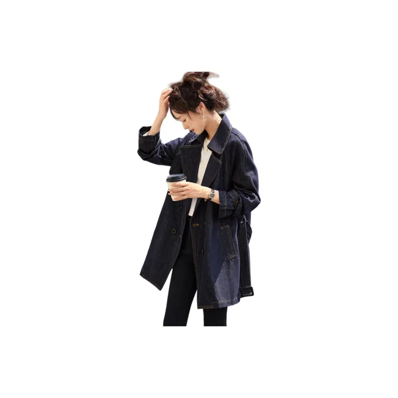 Mo Han Yi Mei Trench Coat Women's Original Denim-1