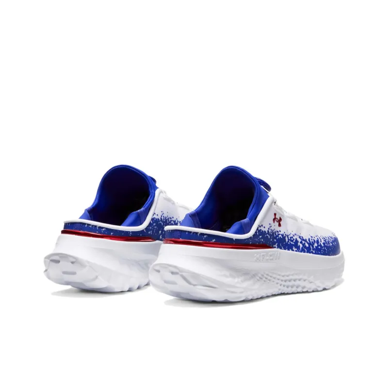 Under Armour SlipSpeed Anti Slip Wear Resistant Low Top Running Shoes Unisex White Blue-4