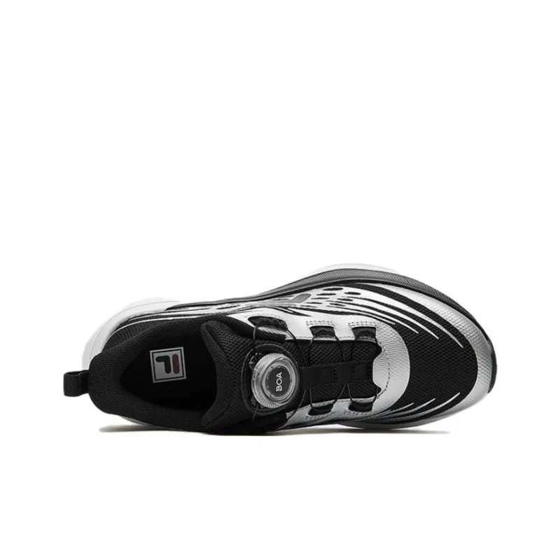 FILA KIDS Flying Feather Abrasion Resistant Breathable Slip Resistant Low Top Kids' Running Shoes Black Gray Teenagers-4